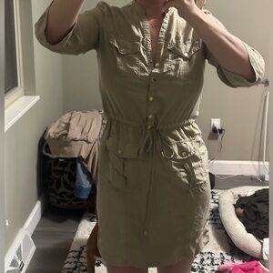 Military style MICHAEL KORS Silk dres, size XS